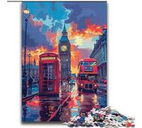 Colorful London Big Ben Jigsaw Puzzles for Teenagers 2000, for 14+ Train Your Brain And Your Hands Christmas Game Gifts (70x100cm)