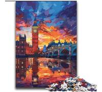 Colorful London Big Ben Puzzles for Adults And Teenagers, Family Fun Games Fun at Home Activities, Birthday Present, Travel Gifts (70x100cm)