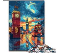 Colorful London Big Ben Puzzles for Teenagers 1000 Pieces, for And 14 Years And over Brainteaser Family Games Christmas Birthday Gifts (26x38cm)