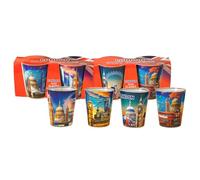 Colorful London Souvenir Shot Glasses - Set of 4 Featuring Iconic Landmarks | Big Ben, Tower Bridge, London Eye | UK Gift for Travel Lovers & Collectors