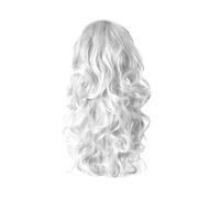 Colorful long curly hair wigs full head coverings pink gold white red and blue wools curls large wavy false(1)