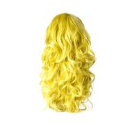 Colorful long curly hair wigs full head coverings pink gold white red and blue wools curls large wavy false(7)