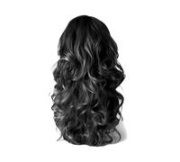 Colorful long curly hair wigs full head coverings pink gold white red and blue wools curls large wavy false(2)