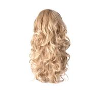 Colorful long curly hair wigs full head coverings pink gold white red and blue wools curls large wavy false(8)