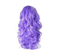 Colorful long curly hair wigs full head coverings pink gold white red and blue wools curls large wavy false(13)