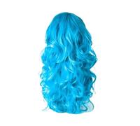 Colorful long curly hair wigs full head coverings pink gold white red and blue wools curls large wavy false(11)