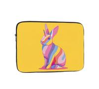 Colorful longhorned rabbit All Over Print Laptop Sleeve Slim Protective Computer Case Portable Zipper Notebook Cover Carrying Bag 12 inch