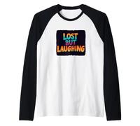 Colorful Lost but Laughing Speech Costume Raglan Baseball Tee