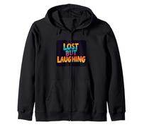 Colorful Lost but Laughing Speech Costume Zip Hoodie