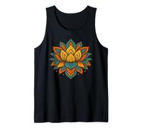 Colorful Lotus Mandala - Boho Geometric Asian Art Pattern Tank Top