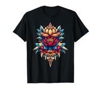 Colorful Lotus Mandala Spiritual Boho Totem T-Shirt