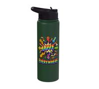 Colorful Love Everywhere Comic Homosexual Rainbow Vibes Stainless Steel Insulated Water Bottle
