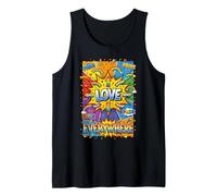 Colorful Love Everywhere Comic Homosexual Rainbow Vibes Tank Top