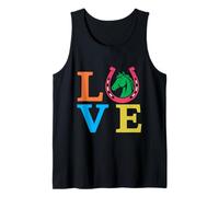 Colorful Love Horse Horseshoe Design Tank Top