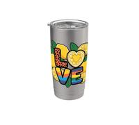 Colorful Love Lemon Theme Vibrant Typography Design Stainless Steel Insulated Tumbler