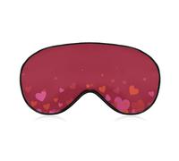 Colorful Love Sleep Mask Happy Valentine's Day Blindfold for Adult Play Adjustable Soft Eye Sleep Mask for Men Women Travel Nap Games