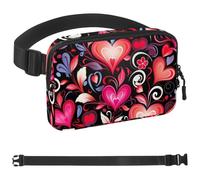 Colorful Love Tree Seedlings-283 Crossbody Fanny Pack for Men&Women,Belt Bag for Travel Casual Walking Running Hiking Cycling, Multicolor, 1.5x9.0x5.9in/4x23x15cm