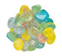 Colorful Luminous Pebbles - Glow In The Dark Pebbles | Small Glowing Stones | Glowing Small Gravel | Decorative Fish Tank Coloured Stones, For Landscaping For Plants Yard Aquarium Garden Sidewalk