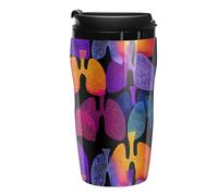Colorful Lungs Printed Coffee Mugs Insulated Travel Mug Reusable Water Cup with Lid for Home Outdoor 9 OZ /12 OZ
