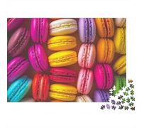 Colorful Macaron Sweets 1000 Piece Jigsaw Puzzle Paper for Adults Vibrant Candy Style Relaxing Focus Home Decor Gift Idea 52x38cm/1000pcs