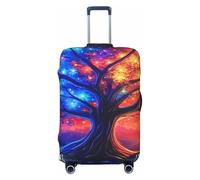Colorful Magical Tree of Life Elastic Travel Luggage Cover Suitcase Protector, Print Suitcase Baggage Cover Anti-Scratch