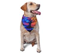 Colorful Magical Tree Of Life Printed Graphic Pet Triangle Scarf For Dogs & Cats, Adjustable Cute Pet Bandana For & Photo Shoots