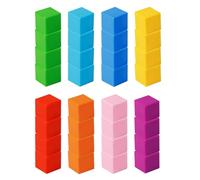 Colorful Magnetic Blocks - 32pc Colored Learning Cubes, Safe Construction Education Toys | STEM montesori Long Tail Keyword | Preschool Activities, Travel Kits, Party Games, Home Schooling