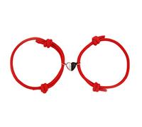 Colorful Magnetic Love Heart Bracelets Set Braided Rope Mutual Attraction Relationship Astronaut Adjustable Cord for Boyfriend Girlfriend Couples Jewelry, metal enamel cord rope, enamel,