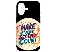 Colorful Make Every Second Count Speech Logo Case for iPhone 17