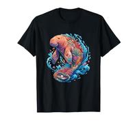 Colorful Manatee Coral Reef Ocean Conservation T-Shirt