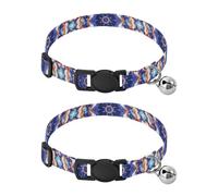 Colorful Mandala Cat Collar 2 Pack Collar for Kitten Adjustable 10.6 to 17.1 Inches