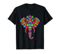 Colorful Mandala Elephant Animal Yoga Hindu Ganesh Gift T-Shirt
