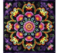 Colorful Mandala Flowers DIY 11CT Counted Cross Stitch Kits for Beginners Easy with Hoop Stamped Fabric Embroidery Needlecraft Art Wall Decor 48x48cm(3)