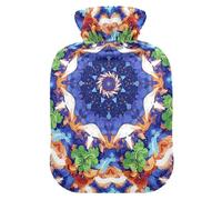 Colorful Mandala Hot Water Bottles with Soft Cover Hot Water Bag for Hot and Cold Compress Medium