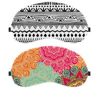 Colorful Mandala Indian Style Bohemia 2-Pack Light-Blocking, Soft, Breathable Sleeping Masks Blindfold Sleep Masks