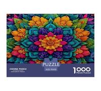 Colorful Mandala Jigsaws 1000 Piece Birthday Gifts for Children Boys Girls - A Funny And Artistic Puzzle Flower Home Decoration 70x50cm/1000pcs