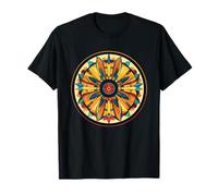 Colorful Mandala Sacred Geometry Boho Sun T-Shirt