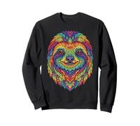 Colorful Mandala Sloth- Psychedelic Cute Animal Art Sweatshirt