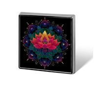 Colorful Mandala Square Badge Funny Button Pins Brooch