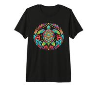 Colorful Mandala Tribal Sea Turtle Premium T-Shirt