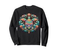Colorful Mandala Tribal Sea Turtle Sweatshirt