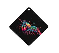 Colorful Mantis Shrimp Car Air Freshener Decorative Hanging Aromatherapy Tablets for Car Trucks Rhombus