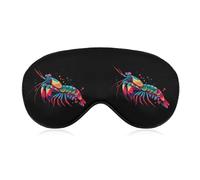 Colorful Mantis Shrimp Sleep Mask Lightweight Blindfold Eye Mask with Adjustable Strap for Men Women