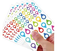 Colorful Map Location Marker Pointer Vinyl Stickers - Self Adhesive Map Indicator Labels 240 Pcs