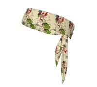 Colorful Map Of Americas Coun Print Head Tie Headbands, Ninja Karate Tie, Athletic Sweatbands,Sweat Wicking Workout Head Band