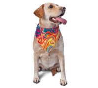 Colorful Marble PaintDog Bandanas Cat Puppy Scarfs Washable Pet Handkerchief