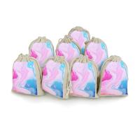 Colorful Marble Pastel 8 PCS Muslin Bags with Drawstring Sachet Bags Empty Small Cotton Drawstring Bag Muslin Reusable & Washable Cotton Bag for Herb Spice Candy Soap Jewelry Wedding Gift Pouches