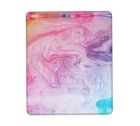 Colorful Marble Pastel Pink Blue Purple Desk Pad, Washable for Office/Gaming/Writing, Rubber Base, Polyester Surface