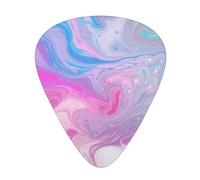 Colorful Marble Pastel Pink Blue Purple Guitar Plectrums, 12 Pcs Lightweight Guitar Plectrums, 0.46mm/0.71mm/0.96mm Thickness For Acoustic Guitar Acoustic Electric Guitar Ukulele Bass