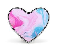 Colorful Marble Pastel Pink Blue Purple Heart Brooch Lightweight Aluminum Alloy Lapel Pin Personalized Decorative Love Heart Brooch Fashion Clothing Accessories Heart Pin for Women Men